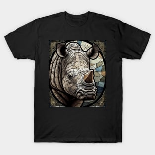 Grey rhino face T-Shirt